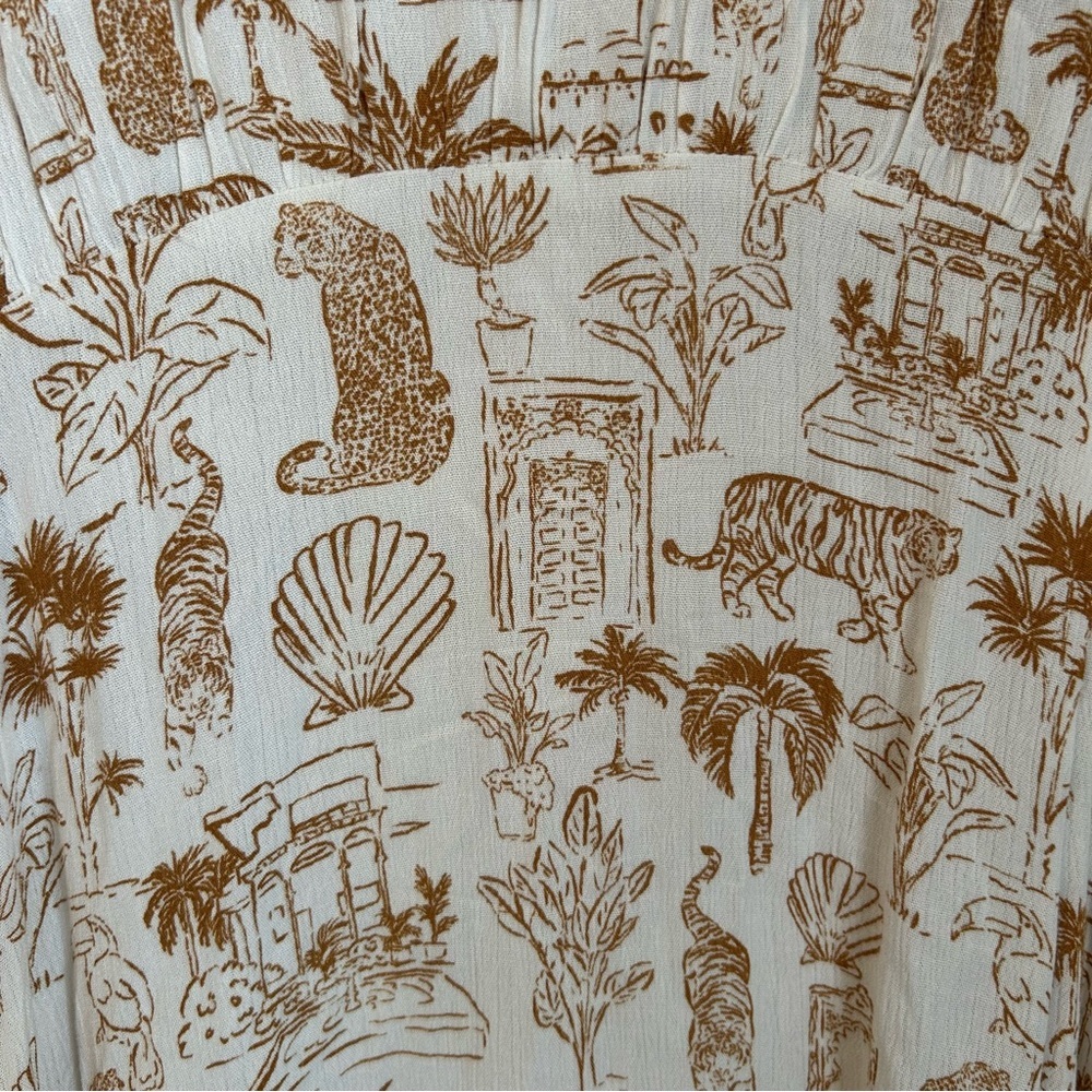 O'Neill White and Tan Floral Maxi Dress - Picture 11 of 12